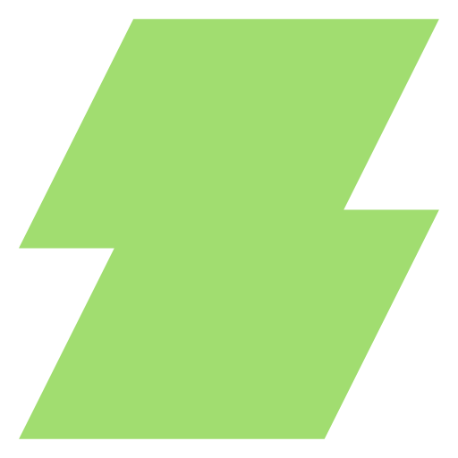 A parallelogram that looks like a lighting bolt
